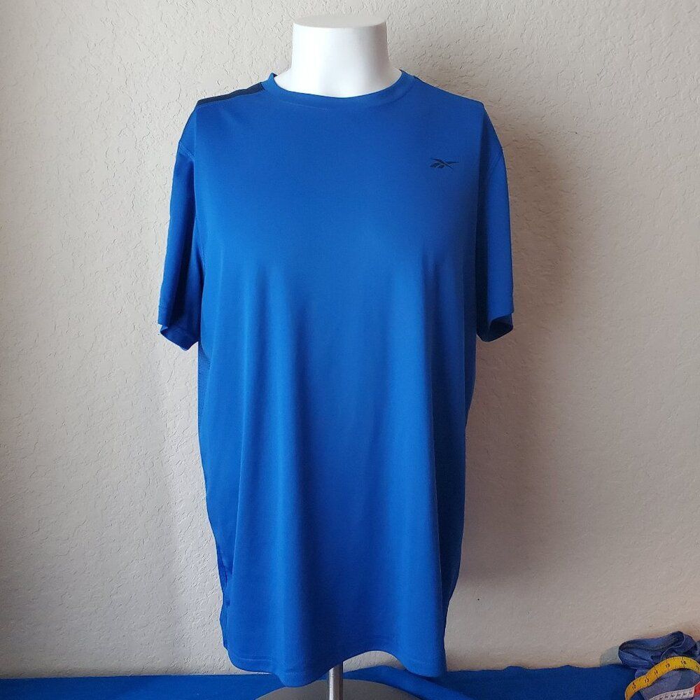 Reebok Men's XL Speedwick Shirt Blue Moisture Wicking Performance Active Tee